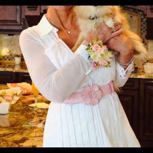 Anne Fontaine Leather belt and cufflinks